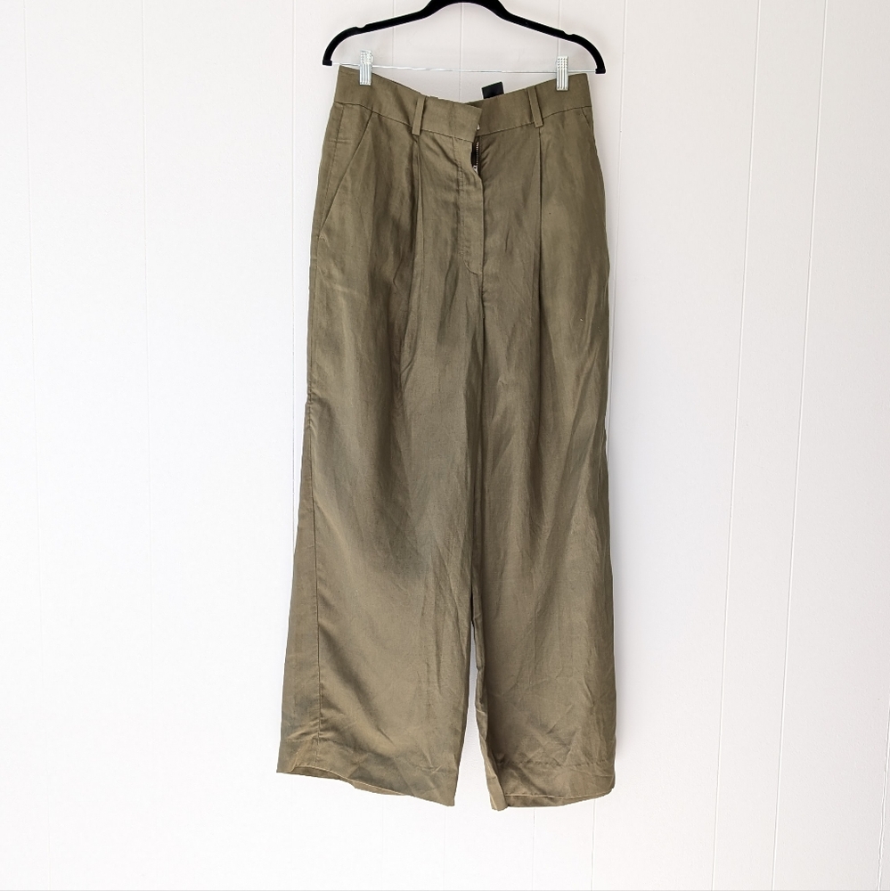 COS Olive Green Wide Leg Pants